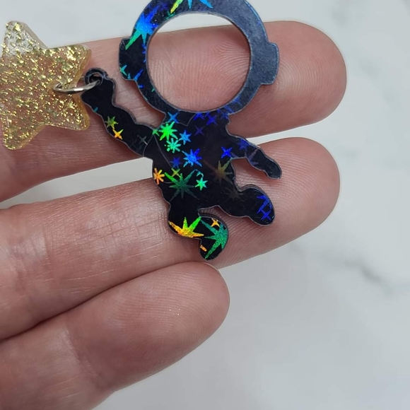 Acrylic Astronaut Earrings- New from my small business - Picture 3 of 4